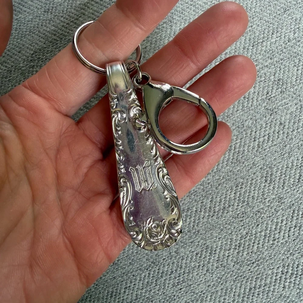M Engraved Silverware Keychain - Picture 5 of 5